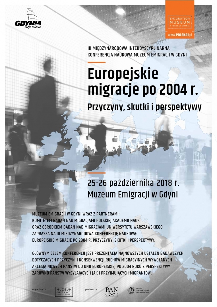 Read more about the article 25-26.10 | Konferencja naukowa Europejskie Migracje po 2004