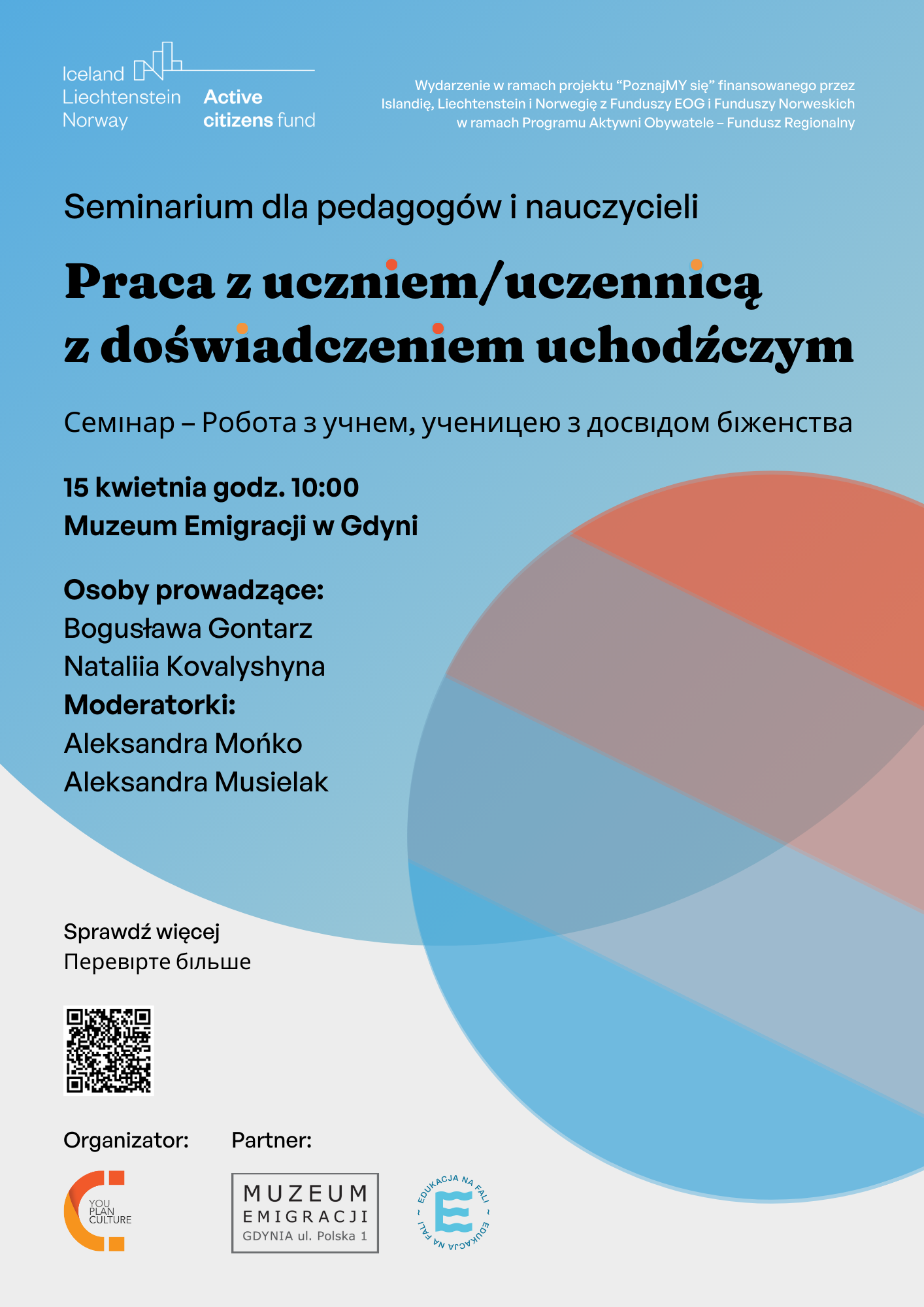 Read more about the article Seminarium dla pedagogów i nauczycieli – Praca z uczniem/uczennicą z doświadczeniem uchodźczym