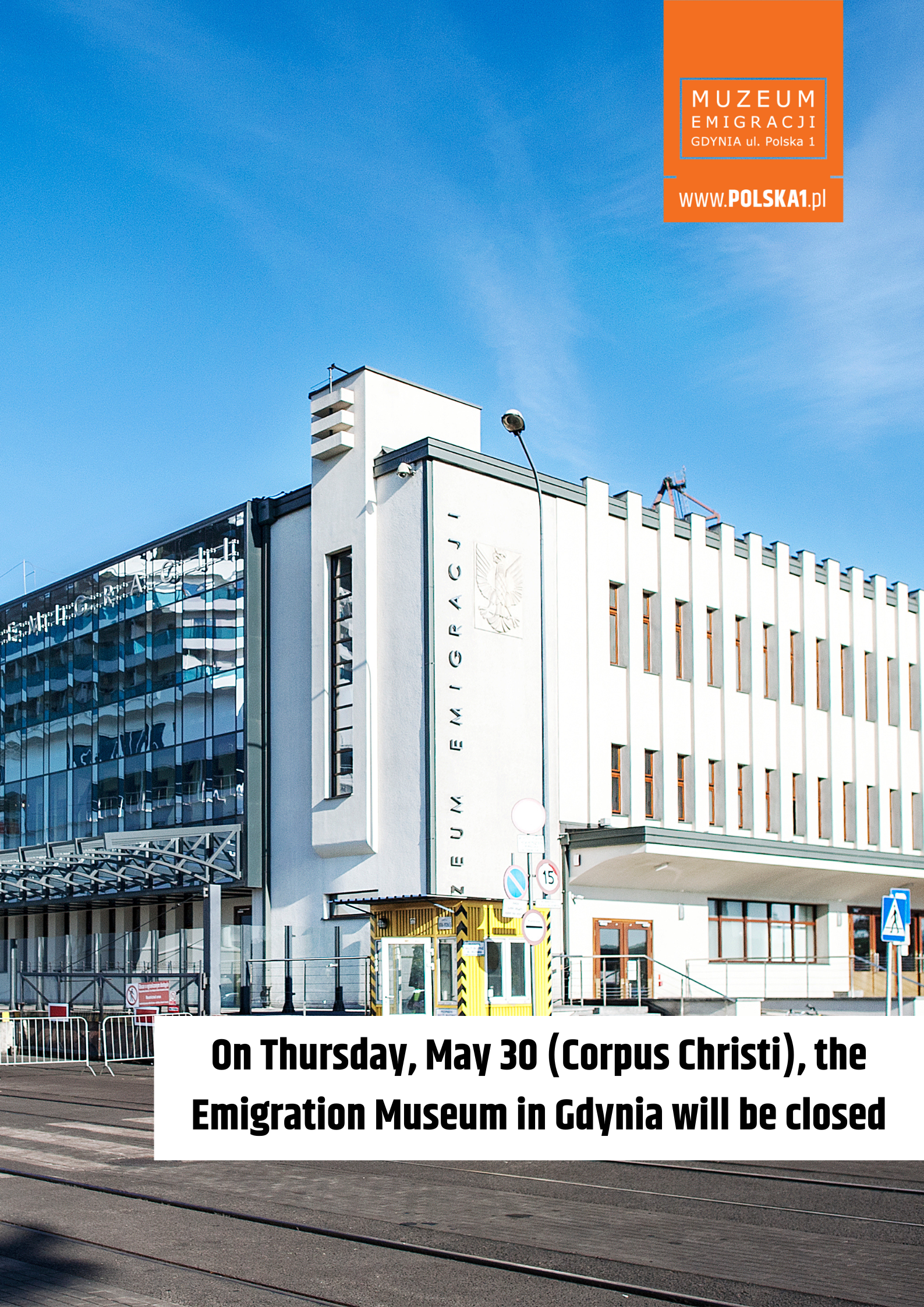 Read more about the article On Thursday, May 30 (Corpus Christi), the Emigration Museum in Gdynia will be closed